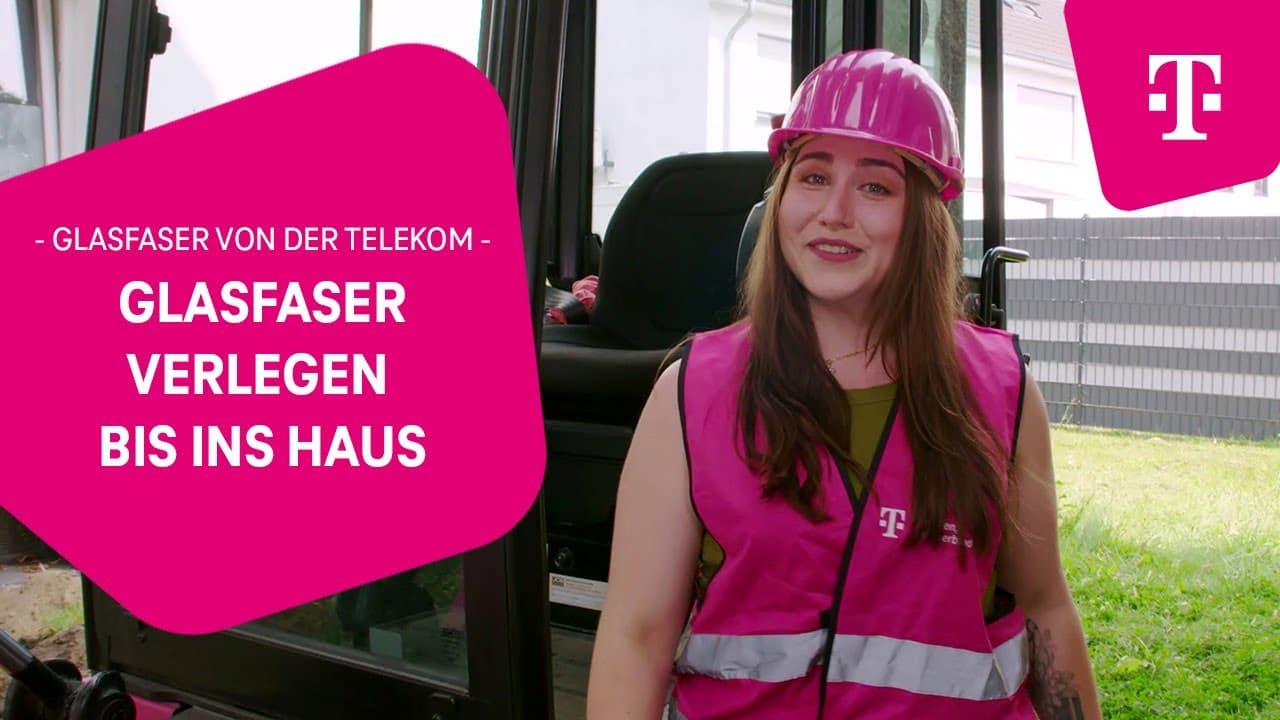 Vorschaubild zum Telekom-Video: Glasfaser verlegen bis ins Haus